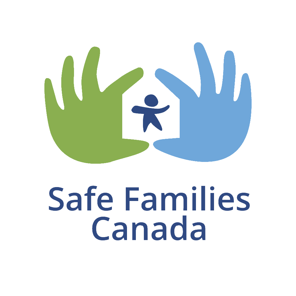 Safe Families Canada logo: hands creating the shape of a house around a child
